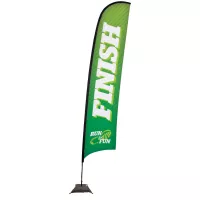 17' Premium Razor Sail Sign Flag, 1-Sided, Scissor Base