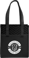 Printed Chevron Non-Woven Shopper Tote