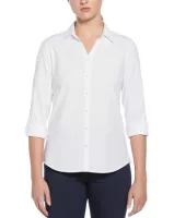 Perry Ellis Ladies Heathered Woven Shirt