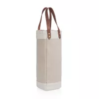 Pinot Jute Single Bottle Insulated Wine Bag