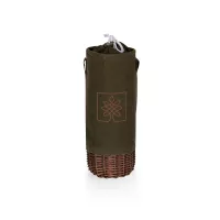Malbec Insulated Canvas & Willow Wine Bottle Basket