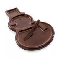 Reversible Snowman Serving Tray with Knife