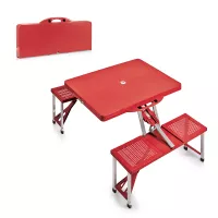 Portable Folding Picnic Table w/Four Integrated Seats
