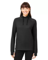 NORTH END® Women's Rhythm Waffle Cross-Neck Pullover Sweatshirt