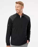 Adidas® Shoulder Stripe Quarter Zip Pullover Shirt