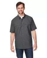 DRI DUCK Men's Crossroad Dobby Short-Sleeve Woven Shirt