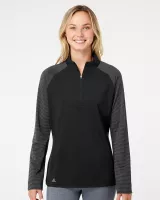 Adidas® Women's Stripe Block Quarter Zip Pullover