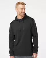 Adidas® Men's Textured Mixed Media Midweight Hooded Sweatshirt