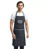 Artisan Collection by Reprime® Unisex Domain Contrast Denim Bib Apron