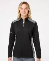 Adidas® Women's Textured Mixed Media Full-Zip Jacket