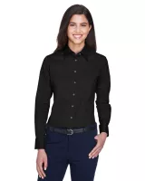 Harriton Women's Easy Blend™ Long Sleeve Twill Dress Shirt w/Stain-Release