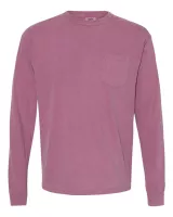 Comfort Colors® Unisex Garment-Dyed Heavyweight Long Sleeve Pocket T-Shirt