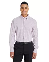 Devon and Jones® Men's CrownLux Performance® Micro Windowpane Woven Long Sleeve Dress Shirt
