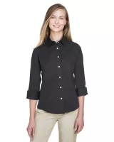 Devon and Jones® Women's Perfect Fit™ Three-Quarter Sleeve Stretch Poplin Long Sleeve Dress Shirt