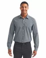 ARTISAN COLLECTION BY REPRIME Men's Microcheck Gingham Long-Sleeve Cotton Shirt