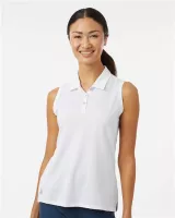 Adidas® Women's Ottoman Sleeveless Polo Shirt