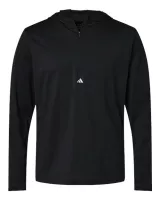 Adidas® Men's Lightweight Quarter-Zip Hooded Pullover Sweater