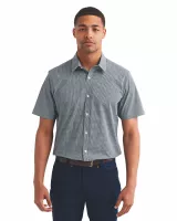 ARTISAN COLLECTION BY REPRIME Men's Microcheck Gingham Short-Sleeve Cotton Shirt