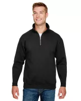 BAYSIDE Unisex USA Made Quarter-Zip Pullover Sweatshirt
