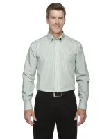 Devon and Jones® Men's Crown Collection® Banker Stripe Woven Long Sleeve Dress Shirt