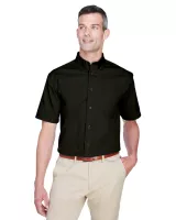 Harriton Men's Easy Blend™ Short Sleeve Twill Dress Shirt w/Stain-Release