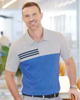 Adidas® Heathered Colorblock 3-Stripes Polo