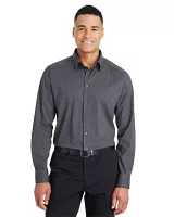 Devon and Jones® Men's CrownLux Performance® Tonal Mini Check Woven Dress Shirt