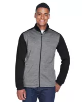 Devon and Jones Men's Newbury Colorblock Mélange Fleece Full-Zip