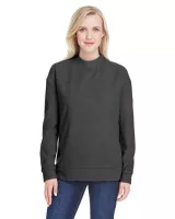 J AMERICA Ladies' Weekend French Terry Mock Neck Crew