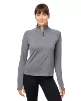 GLYDER LLC Ladies' Marbled Jersey Fairway Quarter-Zip