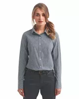 ARTISAN COLLECTION BY REPRIME Ladies' Microcheck Gingham Long-Sleeve Cotton Shirt