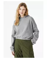 BELLA+CANVAS Ladies' Sponge Fleece Cinched Bottom Hooded Sweatshirt