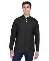 Devon and Jones Men's Pima Piqué Long-Sleeve Polo