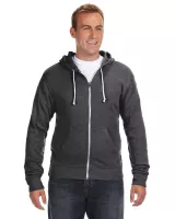 J AMERICA Adult Triblend Full-Zip Fleece Hooded Sweatshirt