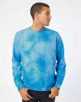 Independent Trading Co.® Unisex Midweight Tie-Dyed Crewneck Sweatshirt