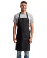 Artisan Collection by Reprime® 'Barley' Contrast Stitch Recycled Bib Apron