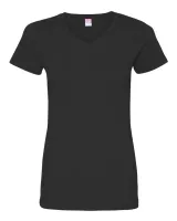 LAT® Sportswear Women's V-Neck Fine Jersey Tee