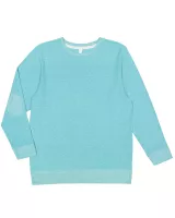 LAT Adult Harborside Melange French Terry Crewneck with Elbow Patches