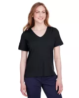 Devon and Jones CrownLux Performance? Ladies' Plaited Rolled-Sleeve Top