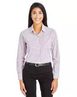 Devon and Jones® Women's CrownLux Performance® Micro Windowpane Woven Long Sleeve Dress Shirt