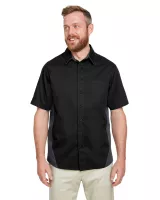 Harriton Men's Tall Flash IL Colorblock Short Sleeve Shirt