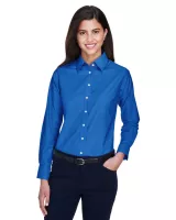 Harriton Women's Long Sleeve Oxford Dress Shirt