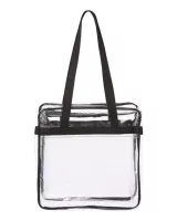 OAD Clear Tote w/Zippered Top