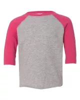 Rabbit Skins Toddler Baseball Fine Jersey Three-Quarter Sleeve Tee