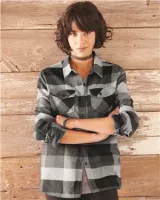 Burnside® Women's Yarn Dyed Long Sleeve Flannel Shirt