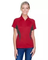 NORTH END SPORT RED Ladies' Serac UTK CoolLogik™ Performance Zippered Polo