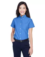 ULTRACLUB Ladies' Classic Wrinkle-Resistant Short-Sleeve Oxford