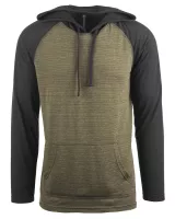 Burnside Adult Raglan Sleeve Striped Jersey Hooded T-Shirt
