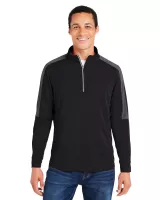 CORE365™ Men's Market Snag Protect Mesh Colorblock Quarter-Zip Pullover Shirt