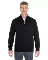 Devon and Jones Men's Manchester Fully-Fashioned Quarter-Zip Sweater